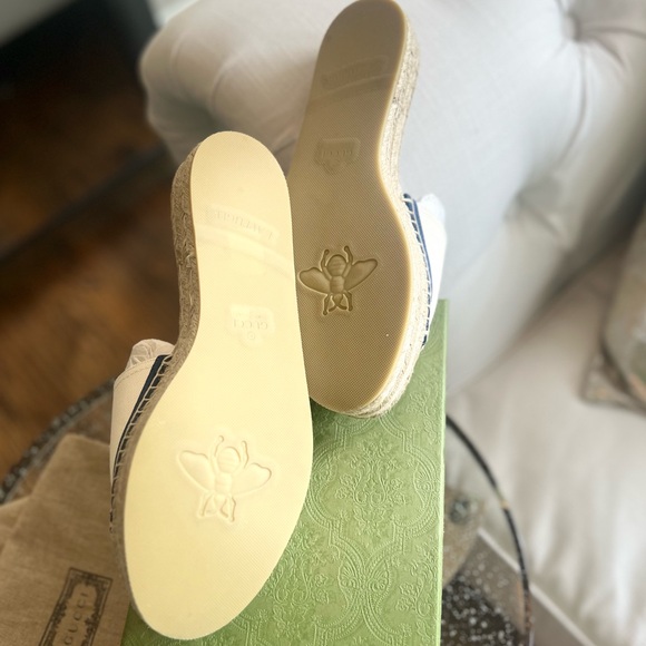 NWB Gucci Interlocking GG Canvas Slip-On Slide Sandals 40 725832 - Picture 3 of 6